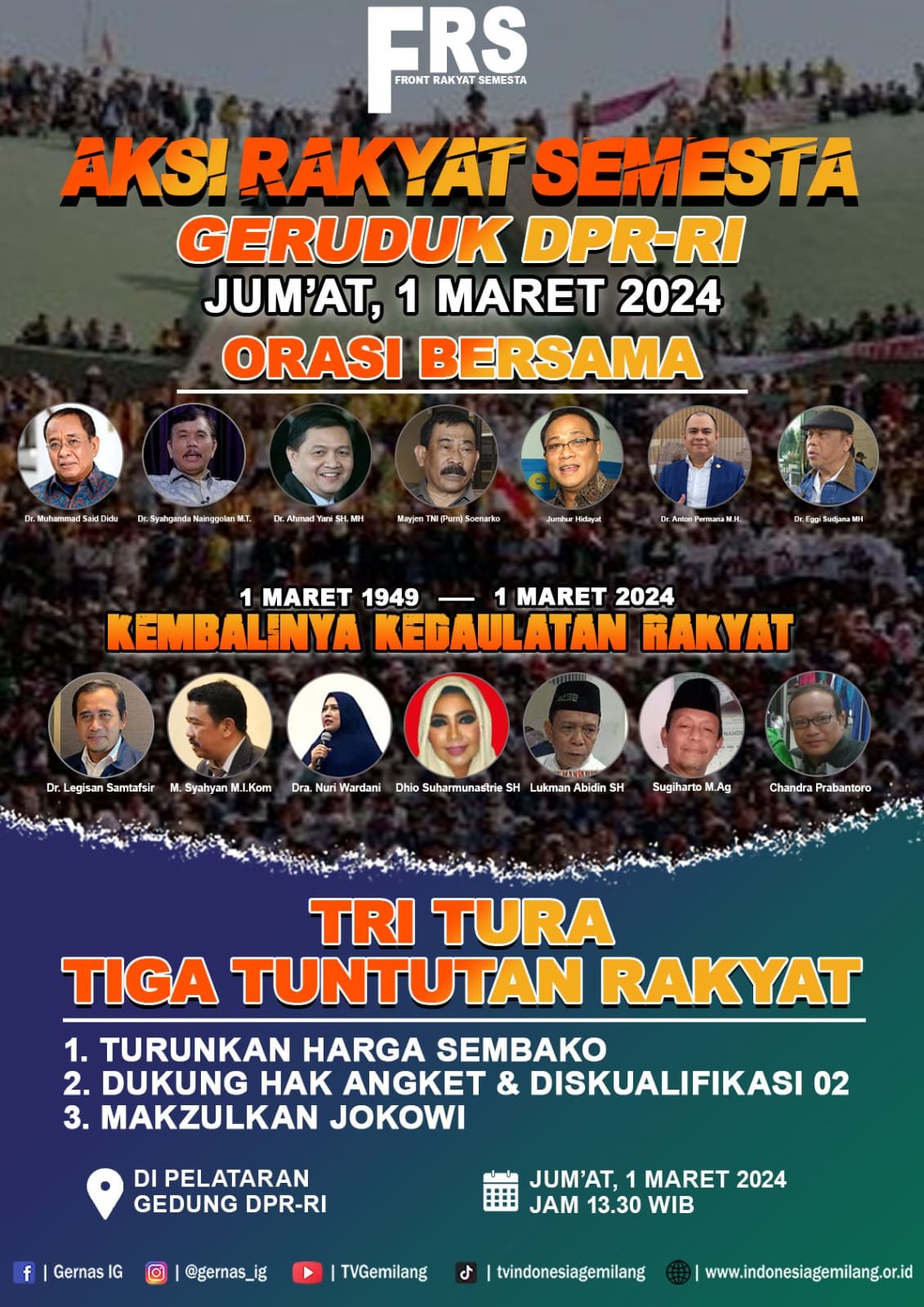 INSTRUKSI HARIAN KETUM GERNAS IG
